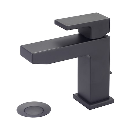 Pioneer Industries Single Handle Bathroom Faucet, Compression Hose, Matte Black, Overall Width: 2" 3MO160-MB